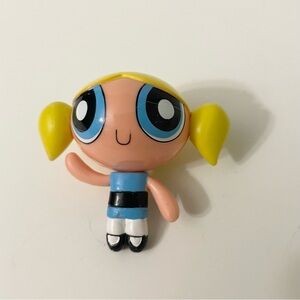 2001 Powerpuff Girls Anime Action Figure Bubbles Cartoon Network 2” Tall